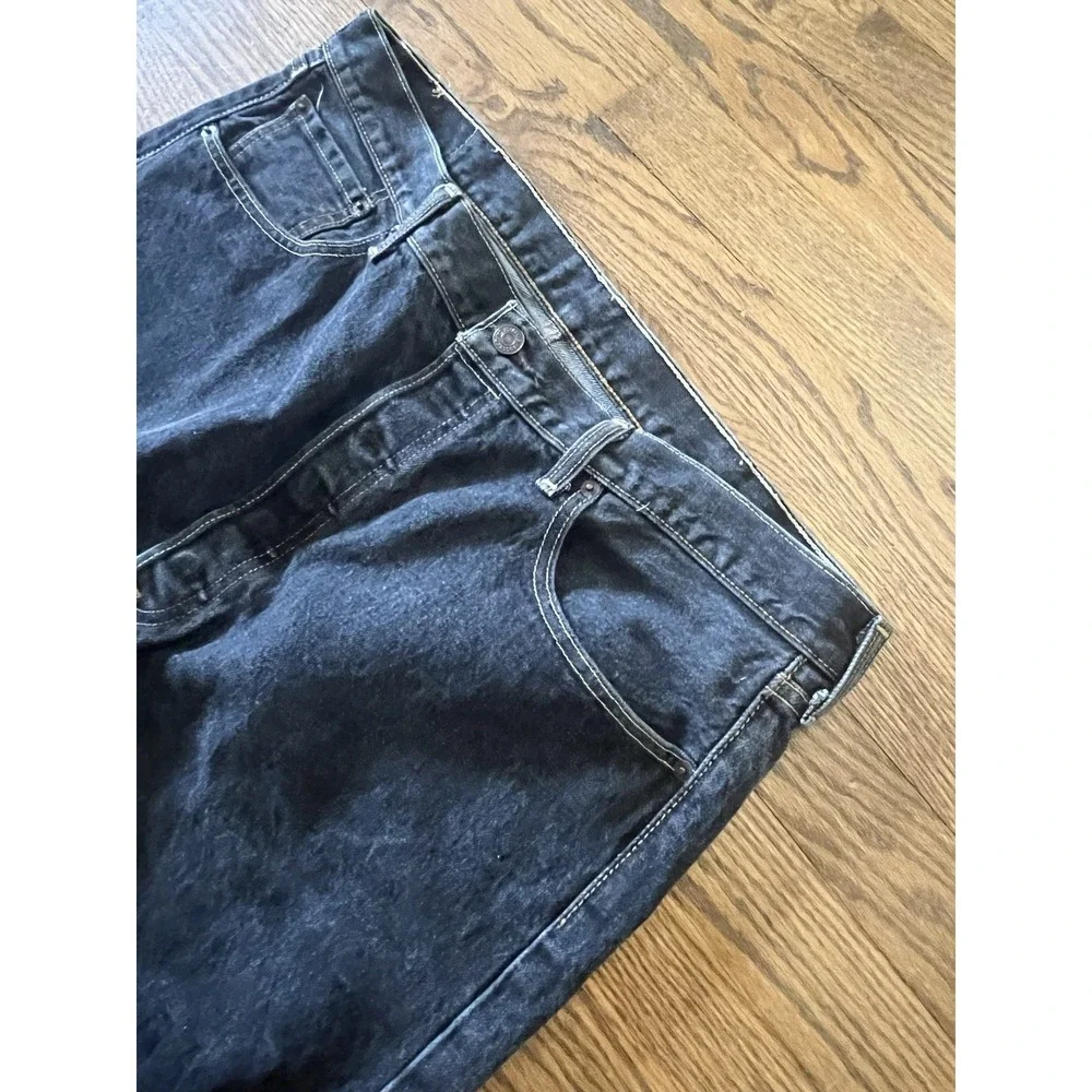 Levi's 501-0226 Jeans Black Stonewash Button Fly Straight Leg 40x32 actual:37x29